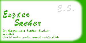eszter sacher business card